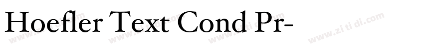 Hoefler Text Cond Pr字体转换